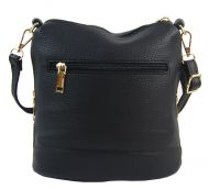 Malá crossbody dámská kabelka s bočními kapsami 4905-BB černá