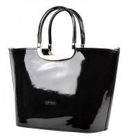 Luxusní kabelka černá lakovaná S7 GROSSO