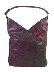 Moderní dámská kabelka přes rameno 5140-BB vínová