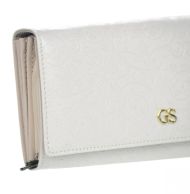 GROSSO Kožená matná dámská peněženka RFID béžová v dárkové krabičce