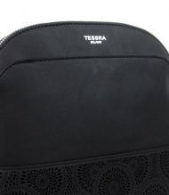 Černá crossbody dámská kabelka s čelní kapsou TESSRA