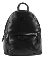 Malý černý lesklý dámský batůžek / kabelka 4827-TS