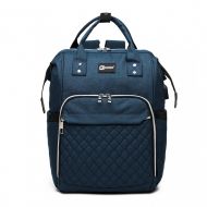 KONO Modrý batoh pro maminky s USB portem vhodný i na kočárek