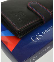 Černá pánská kožená peněženka se zápinkou v krabičce GROSSO