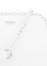 Bílá crossbody dámská kabelka se dvěma oddíly TESSRA