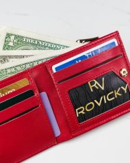 Červená matná dámská peněženka v dárkové krabičce MILANO DESIGN