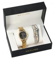 SKYLINE dámská dárková sada zlaté hodinky s náramkem 2950-34