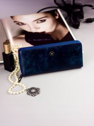 Cavaldi modrá dámská peněženka kůže/PU v dárkové krabičce