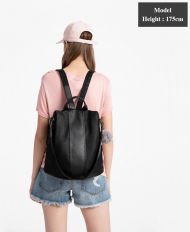 Černý dámský batoh / kabelka přes rameno Miss Lulu