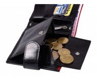 Ronaldo Kožená pánská černo-červená peněženka v krabičce