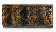 Lorenti zlatá dámská kožená peněženka s květy v dárkové krabičce