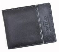 Kožená modrá pánská peněženka RFID v krabičce WILD