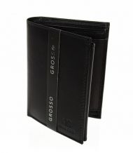 GROSSO Kožená pánská peněženka černá RFID v krabičce