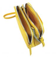 Žlutá crossbody dámská kabelka se dvěma oddíly TESSRA
