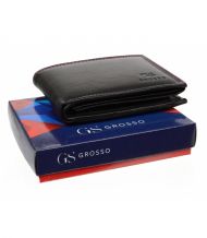 Černá pánská kožená peněženka v krabičce GROSSO