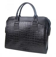 Dámská luxusní černá matná taška na notebook kroko design ST01 15.6&quot; GROSSO