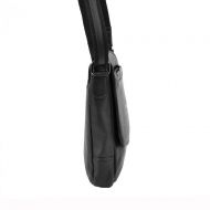 Kožená černá pánská crossbody taška Pierre Andreus 23 x 23 cm