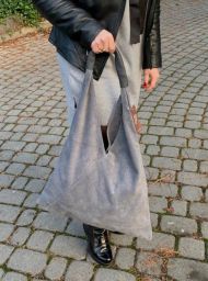 Kožená velká dámská kabelka Alma fuchsiová