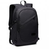 KONO černý moderní elegantní batoh s USB portem UNISEX