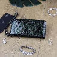 Gregorio luxusní zelená dámská kožená peněženka v dárkové krabičce