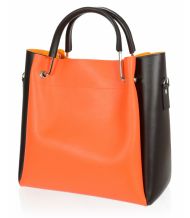 Neonová oranžová elegantní dámská kabelka S728 GROSSO