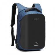 KONO černo-modrý reflexní elegantní batoh s USB portem UNISEX