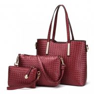 Praktický lakovaný dámský kabelkový set 3v1 Miss Lulu červená