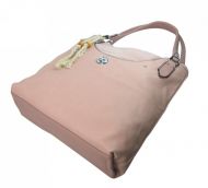 Velká moderní růžová dámská kabelka přes rameno 4620-BB