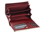 Gregorio červená lakovaná dámská kožená peněženka v dárkové krabičce