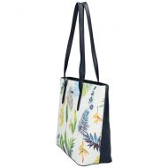DAVID JONES Modrá dámská kabelka přes rameno v květovaném designu 6306-4