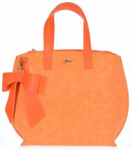 Oranžová dámská kabelka s mašlí S739 GROSSO