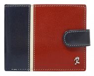 ROVICKY Modro-červená kožená pánská peněženka RFID v krabičce