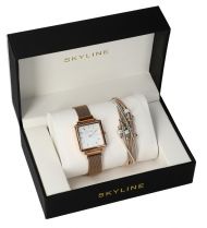 SKYLINE dámská dárková sada hodinky s náramkem MP012