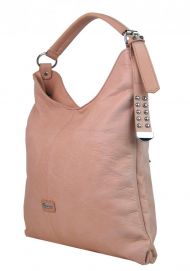 Moderní velká růžová kombinovaná dámská kabelka 3753-DE