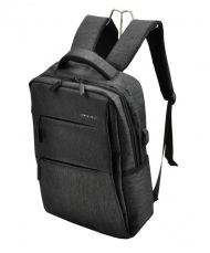 Pierre Cardin Elegantní tmavě šedý pánský batoh s kapsou pro notebook, USB