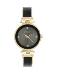 Skyline Náramkové dámské hodinky černo-zlaté 9550-3