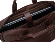 Pánská koženková taška pro notebook 15,6 palce hnědá
