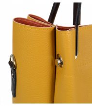 Žlutá hořčicová elegantní dámská kabelka S728 GROSSO