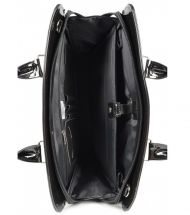 Dámská luxusní taška na notebook černý lak nové kroko ST01 15.6" GROSSO