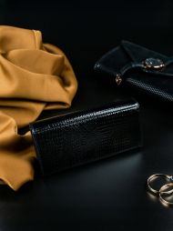 Cavaldi Kožená peněženka dámská černá v dárkové krabičce