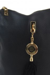Crossbody dámská kabelka s bočními kapsami 2494-BB černá