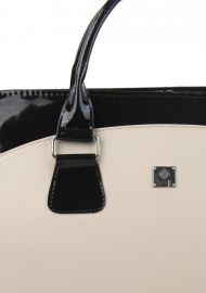 PUNCE LC-01 černo-béžová dámská kabelka pro notebook do 15.6 palce