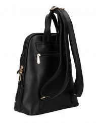 Černý dámský módní batůžek v perforovaném designu AM0109