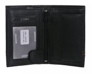 GROSSO Kožená pánská peněženka černá-červená RFID v krabičce