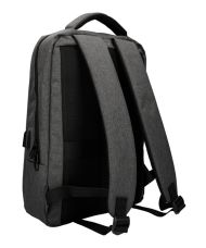 Tmavě šedý batoh pro notebook 15,6 palce, USB, UNI