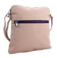 Sportovní crossbody dámská textilní kabelka 5329-BB růžová