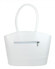 Bílá dámská kabelka se stříbrnou kamufláží S534 GROSSO