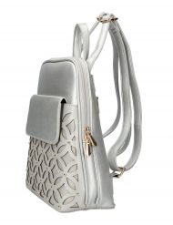 Stříbrný dámský módní batůžek v perforovaném designu AM0109