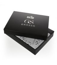 GROSSO Kožená pánská matná peněženka černá RFID v krabičce