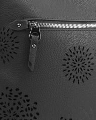 Crossbody dámská kabelka v květovaném designu tmavě šedá 5432-BB